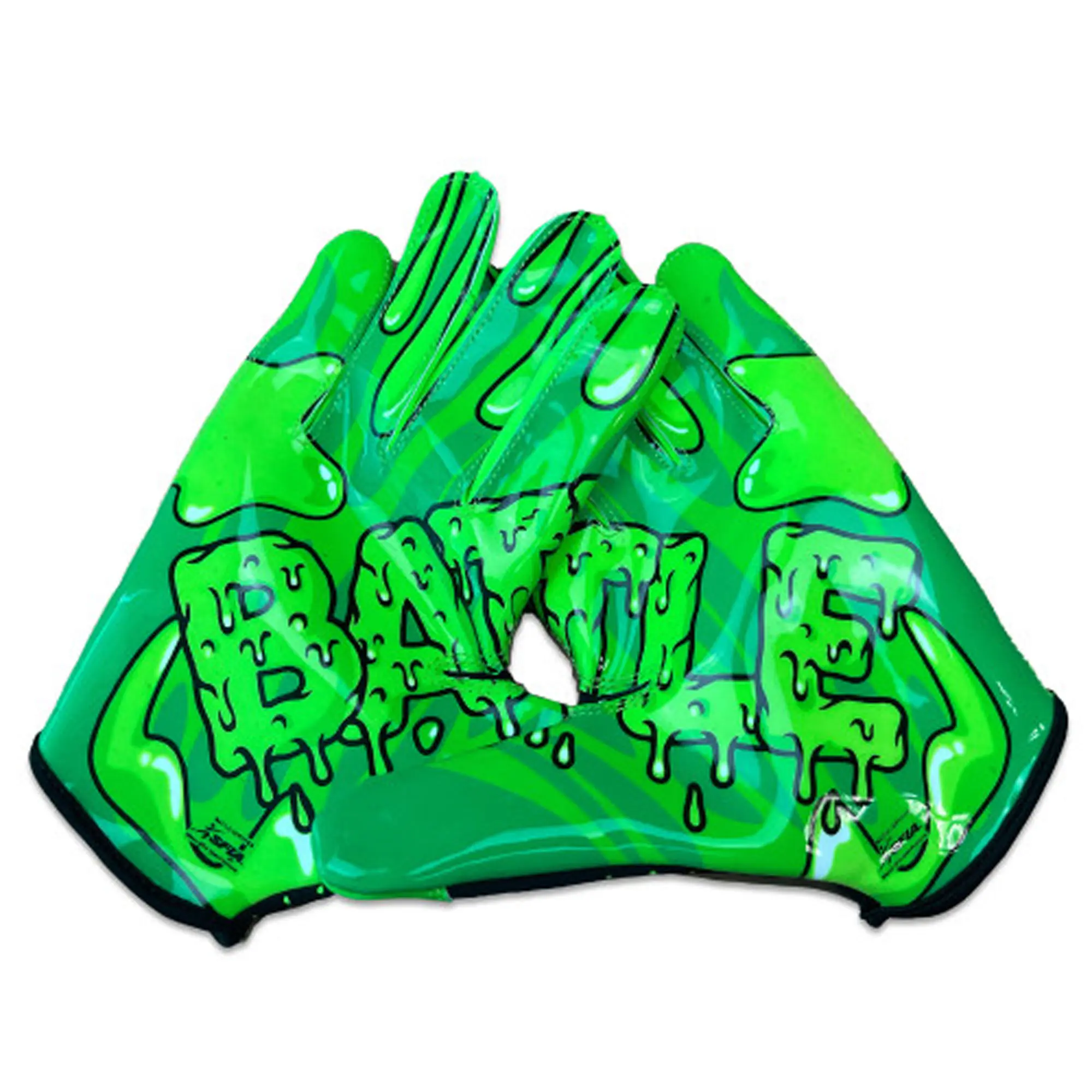 Battle Sports Youth "Slime" Doom Speed Receiver Glove, American Football Equipment