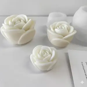 3pcs Rose Scented Candle Mold Set - Thick High-Quality Silicone Molds for Aromatherapy Candles, Floral Plaster& Diffuser Stone Crafts, DIY Kit| Ideal for Valentine's Day, Mother's Day& Holiday Gift DIY Projects, Handmade Gifts