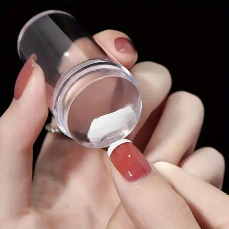 Transparent Silicone French Nail Stamp for Odor-Free Nail Art Design, Quick and Easy Salon Quality Accessories, Elegant Nail Painting with Silicone Stamp, Nail Art Tools, Nail Art Manicure, Nail Art Supply, Nail Supplies, Nail Art Equipment