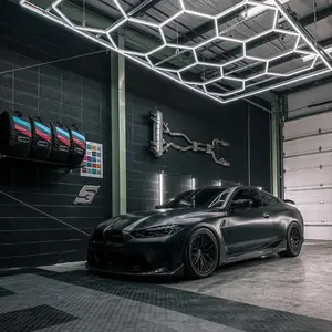 Nexus Series NX1-6 Single Bay Hexagon Lighting Grid With Surround | 6500K Hexagrid Lighting