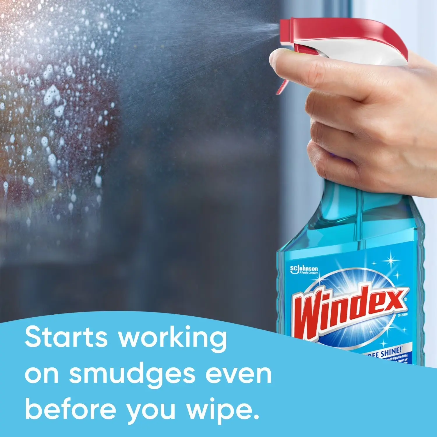 Windex Original Streak-Free Ammonia-D Liquid All-Purpose Cleaner, Plastic Bulk Box - 1 Spray Bottle + 128 fl. oz. Refill for Household Grease & Stain Removal, Windows Cleaning