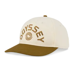 Men's Odyssey Golf Big Font Hat in Khaki/Camel | Size: Adjustable