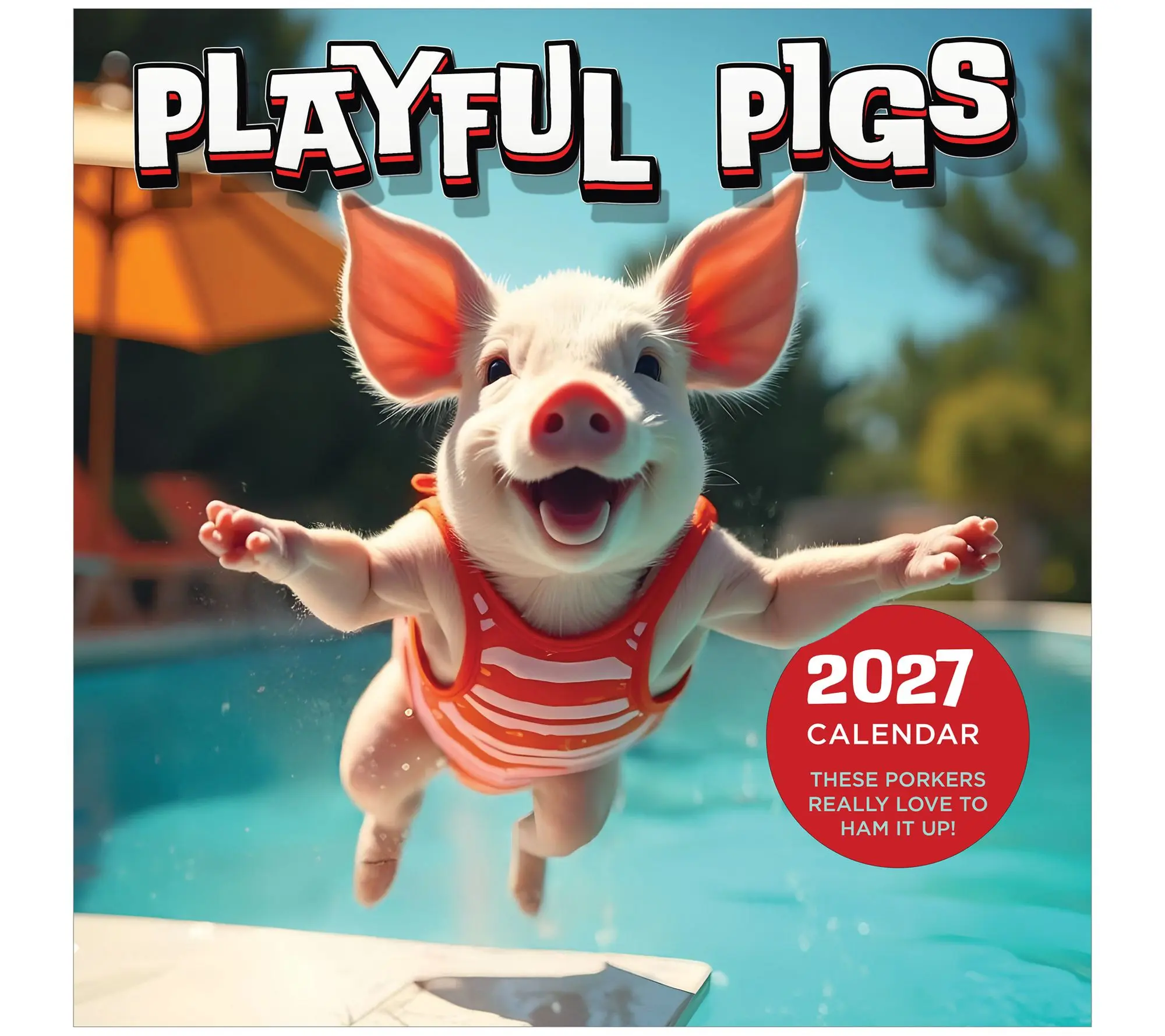 TF Publishing 2027 Playful Pigs Wall Calendar