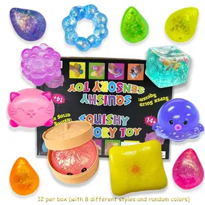 12 pieces Randomly1set New and Novelty Blind Boxeswith Various Designs, Rich Texture, Adorable, Slow-Resilience Toys, Soft Touch, Sensory Pressure SqueezeToys, Anxiety Relief, Creative, Stress-Relieving Toys, PerfectHoliday Party Gifts, Squishies