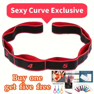 [Buy One Get Five Free] Say Goodbye to Stiff Shoulders! Yoga Resistance Bands - Yoga Numbered Elastic Bands - Back Stretch Latex Resistance Bands - Essential for Yoga/Pilates/Workout - Suitable for Seniors | Top Fitness Gift for Women