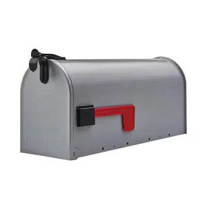 Grayson Gray, Medium, Steel, Post Mount Mailbox Grayson Gray, Medium, Steel, Post Mount Mailbox