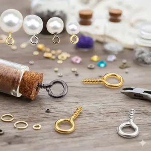 DIY Jewelry Making Kit 200pcs: Stainless Steel Jump Rings, Earring Hooks, Eye Pins, Oxidant-Resistant Beading Supplies, Creative DIY Accessories for Necklace Bracelet Earrings Handcraft Projects.