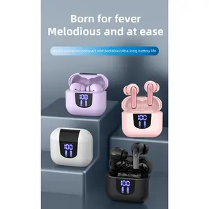 Wireless Earbuds, Ultra-Long Playtime, Type-C Fast Charging Case, Stereo Wireless In-Ear Earbuds for iPhone and Android, Gaming Business Sports Headset Microphone. Display with Digital Signage, Exercise and Listen to Music