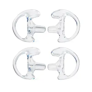 Replacement Soft Silicone Earmold Small Medium Large Ear Buds for Acoustic Coil Tube Walkie Talkie Headset for Motorola Midland Baofeng Radio Surveillance Earpiece  Competible with Security, Police and Law Enforcement Use for Two Way Radio Headset(2 Pair)