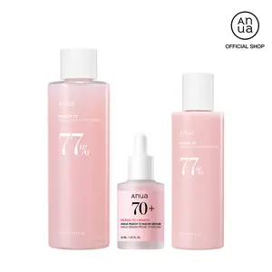 [Anua Official Shop] BTS Pink Skincare Set (Milky Toner + Peach Niacinamide Serum + Lotion)｜Korean skincare, Niacinamide serum, brightening, moisture, hydrate, gentle
