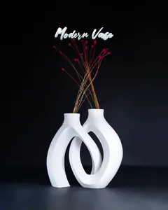 Modern Interlocking Vase – 3D Printed Contemporary Home Decor