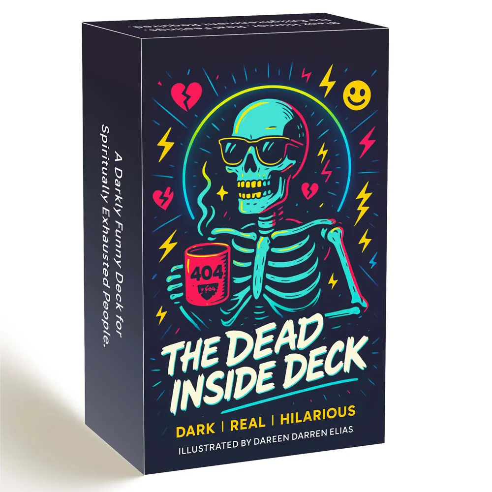 The Dead Inside Deck Tarot Cards, 54 Cards (13 × 8 cm) Skeletal Divination Oracle for Mood Relief, Spiritual Fatigue Relief, Tarot Card Decks, Tarot Card Set
