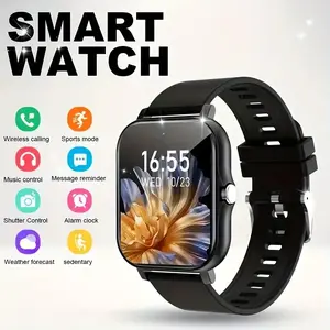1.83-in Round-Faced Digital Multifunctional Modern Smart Watch - Fitness Tracker, Full Touch HD, Bluetooth, Silicone Band, Wireless Call, Message Reminder, Multi-Sport Modes, iOS Compatible, Manufacturer Warranty -fathersdaygift