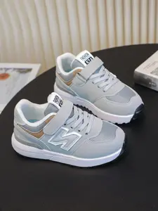 2026 Spring & Fall New Kids' Sneakers, Girls' Mesh Breathable Sports Shoes, Soft Sole Comfort, Velcro Running Shoes, Casual Style, Trendy Trainers