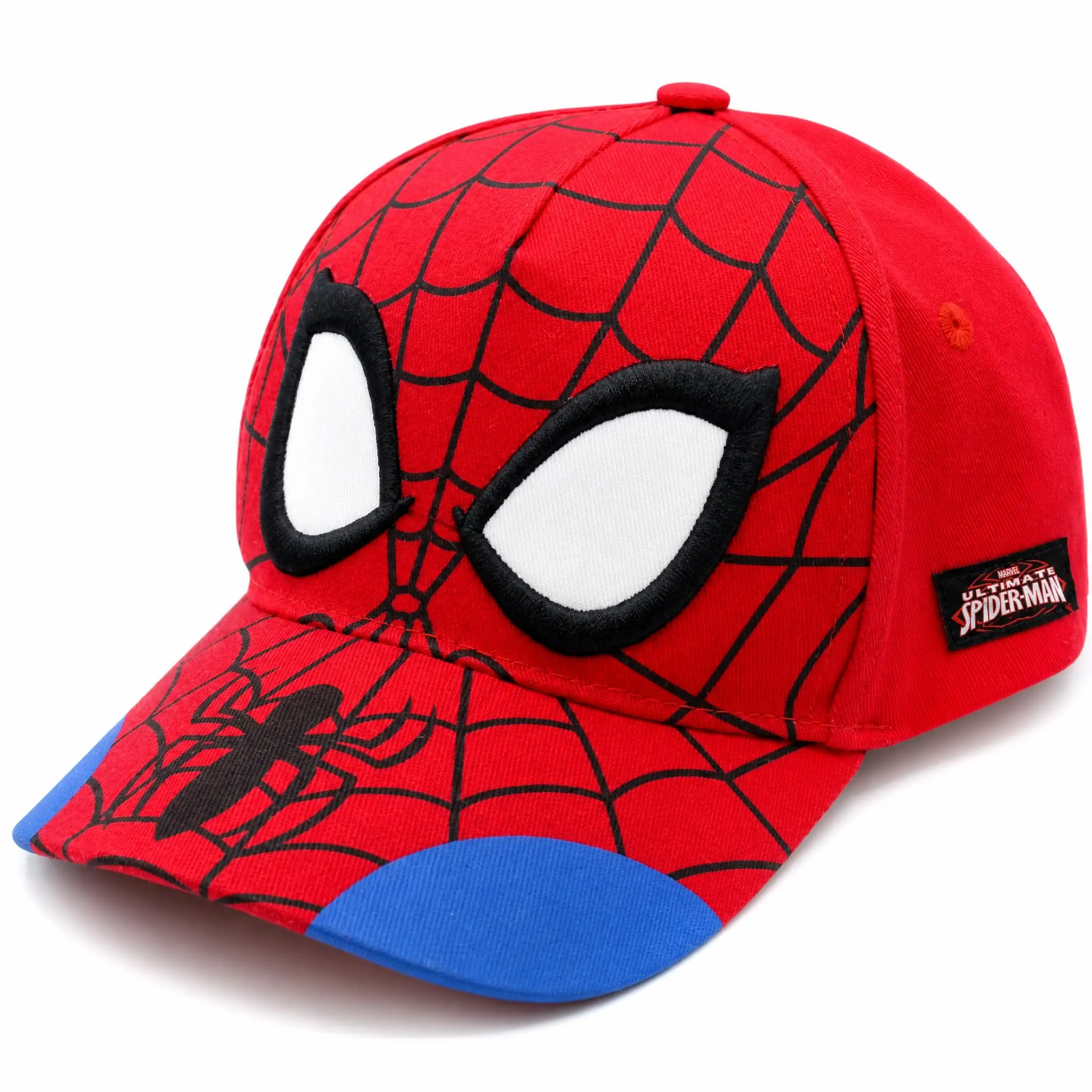 Marvel Accessory Supply Spider-Man 3D Boy Hat, 3-9 Years, Adjustable, Explore, Fabric, Cotton, Sun Protection Hat, Ages 3-9, Breathable Cotton, Curved Brim, Fully Adjustable, Adjustable Kids' Hats