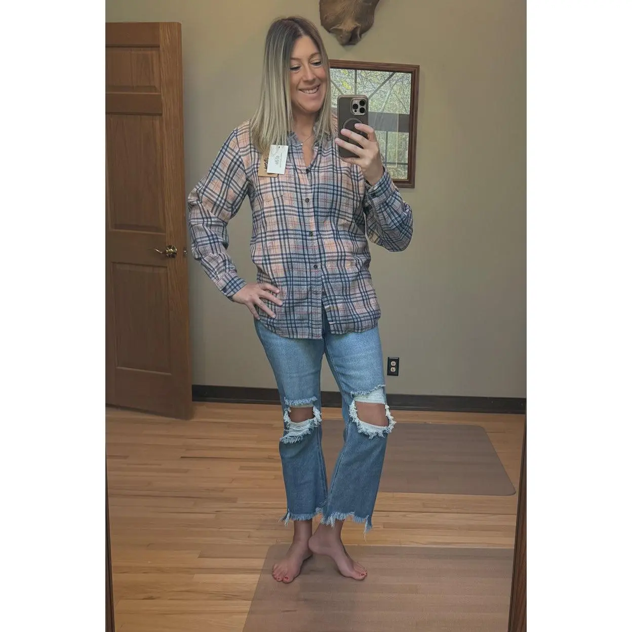 Bleached Vintage Flannel Shirt