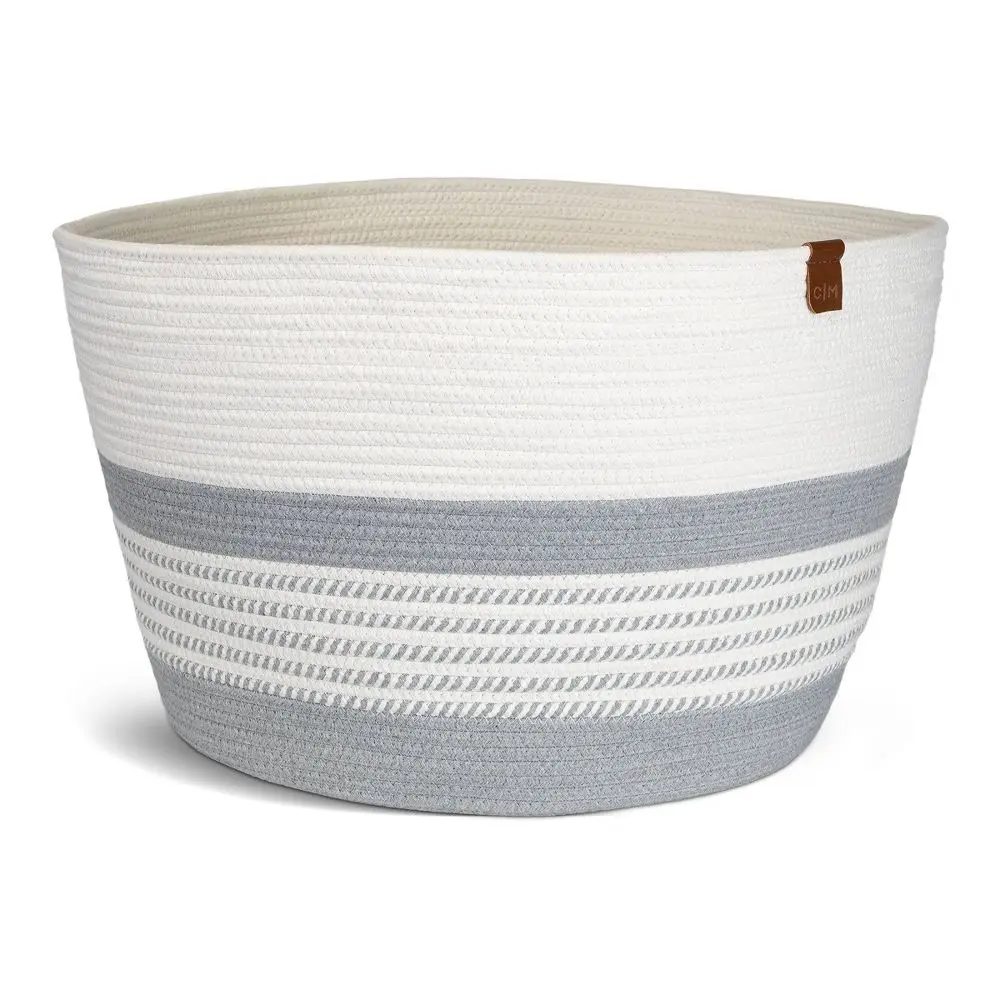 CleverMade XL Rope Basket Stone Gray CleverMade XL Rope Basket Stone Gray