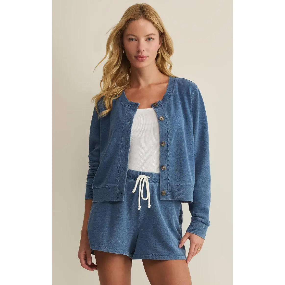 Z Supply • Daily Knit Denim Cardigan - Calypso Blue Indigo