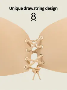 1 pair of self-adhesive invisible push-up bras, wedding gathering bras, sticky bras, strapless and backless push-up bras, suitable for backless wireless evening gowns