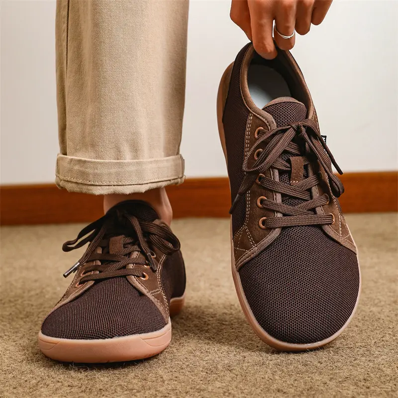 FREE TOE SOCKS INCLUDED！Unisex Wide Toe Box Barefoot Shoes, Breathable Mesh Minimalist Sneakers, Zero‑Drop Flat Sole Casual Walking Shoes for Men Women, Relieve Bunion & Hammer Toe, Fit Wide Feet, Daily Outdoor Casual Footwear sohochic