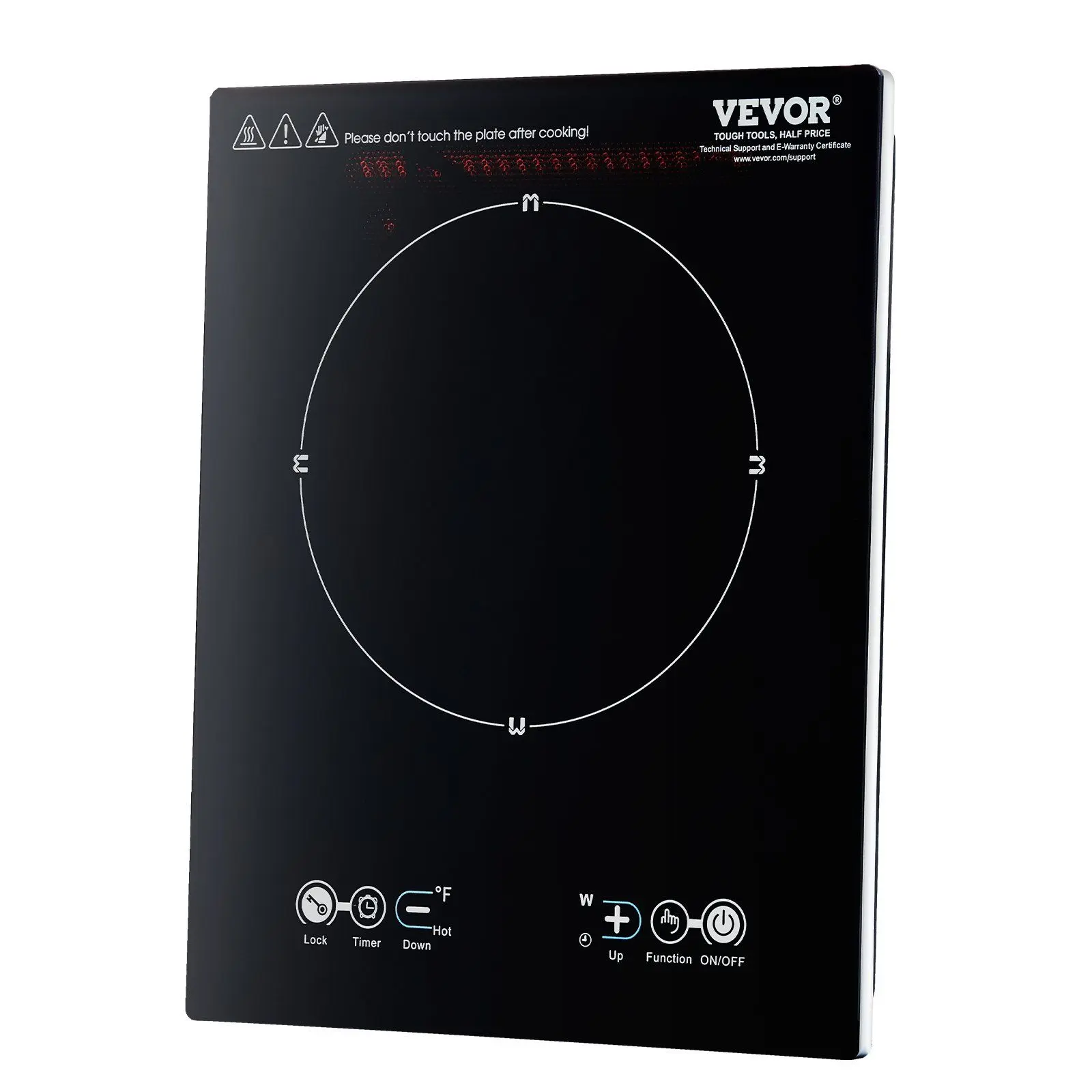 VEVOR Portable Induction Cooktop 1800W Countertop Burner 9 Temp Levels Hot Plate