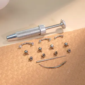 jewelry  piercing Surgical Steel Curved Barbell Tiny Eyebrow Ring Vertical Labret Lip Jewelry Ear Rook Navel Small Belly Button Ring for Women Men  16g 6mm/8mm/10mm frenulum  jewelry Hypoallergenic Gold Flat Back Earring Sets