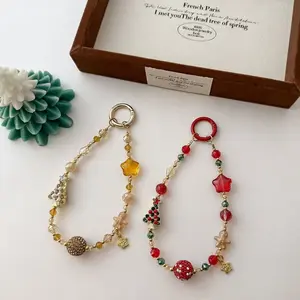 KAYKWONG'S Christmas Series Phone Charm Pendant, Christmas Lanyard Keychain, Compatible with Keychains and Phone Cases, Perfect Gift for Valentine's Day