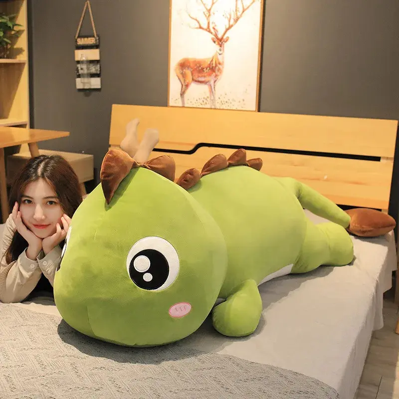 60cm Giant Stuffed Dinosaur Doll - Cuddly Doll Gift, Huggable Collectible, Cute Stuffed Animals for 3-4 Years Kids Birthday, Kawaii Decoration & Sleeping Pillow