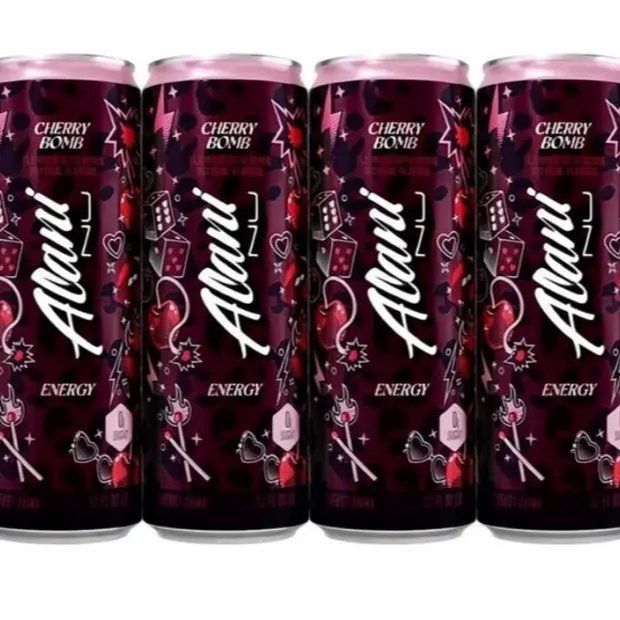 Alani Cherry Bomb Caffeinated Energy Drink - 6-Count, 12 fl oz Sports Energy Beverage