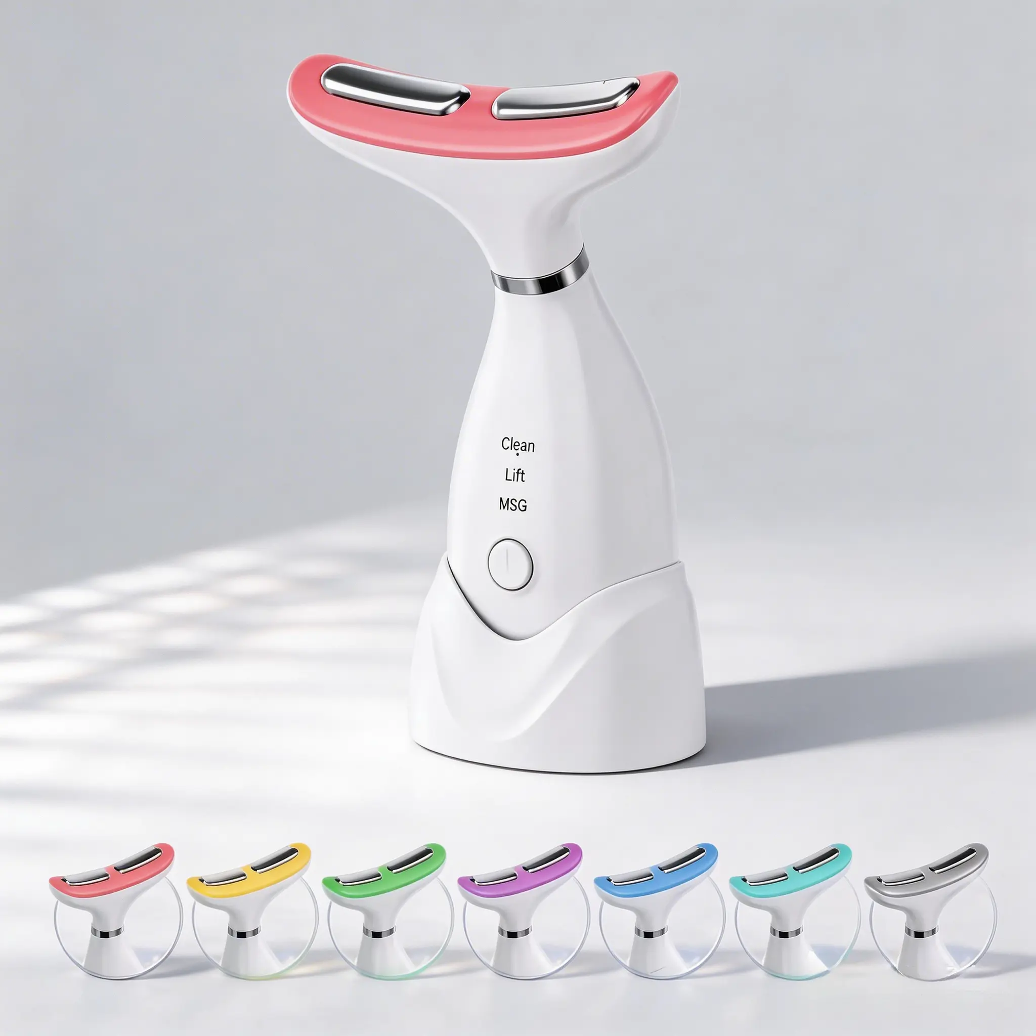 7 Color Facial Massager Tool, Facial and Neck Massager with 7 LED Light, Skin Care Device, Suitable for Neck Facial Leg, Gift for Women Mother,dorm essentials
