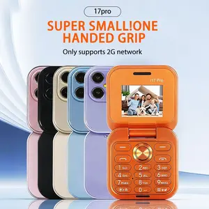 Foldable Mini Phone, Portable Fashion Phone with 1.77 Inch Screen, Illuminated Display, Dual Sim, Fm Radio, Fun Features for Students and Kids