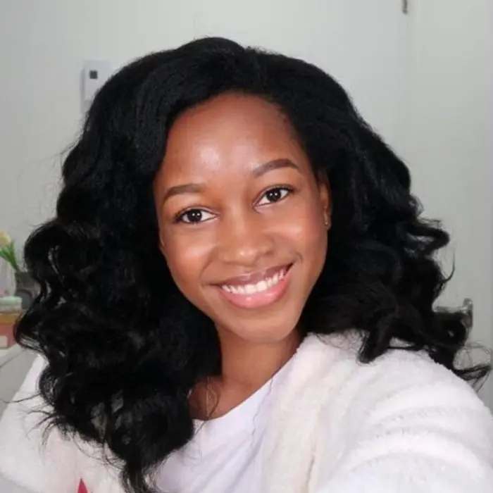 HerGivenHair Human Hair Kinky Blowout 3-in-1 Half Wig, Versatile Cap Drawstring Ponytail Wig for Natural Hair Black Girls, Human Hair Wig