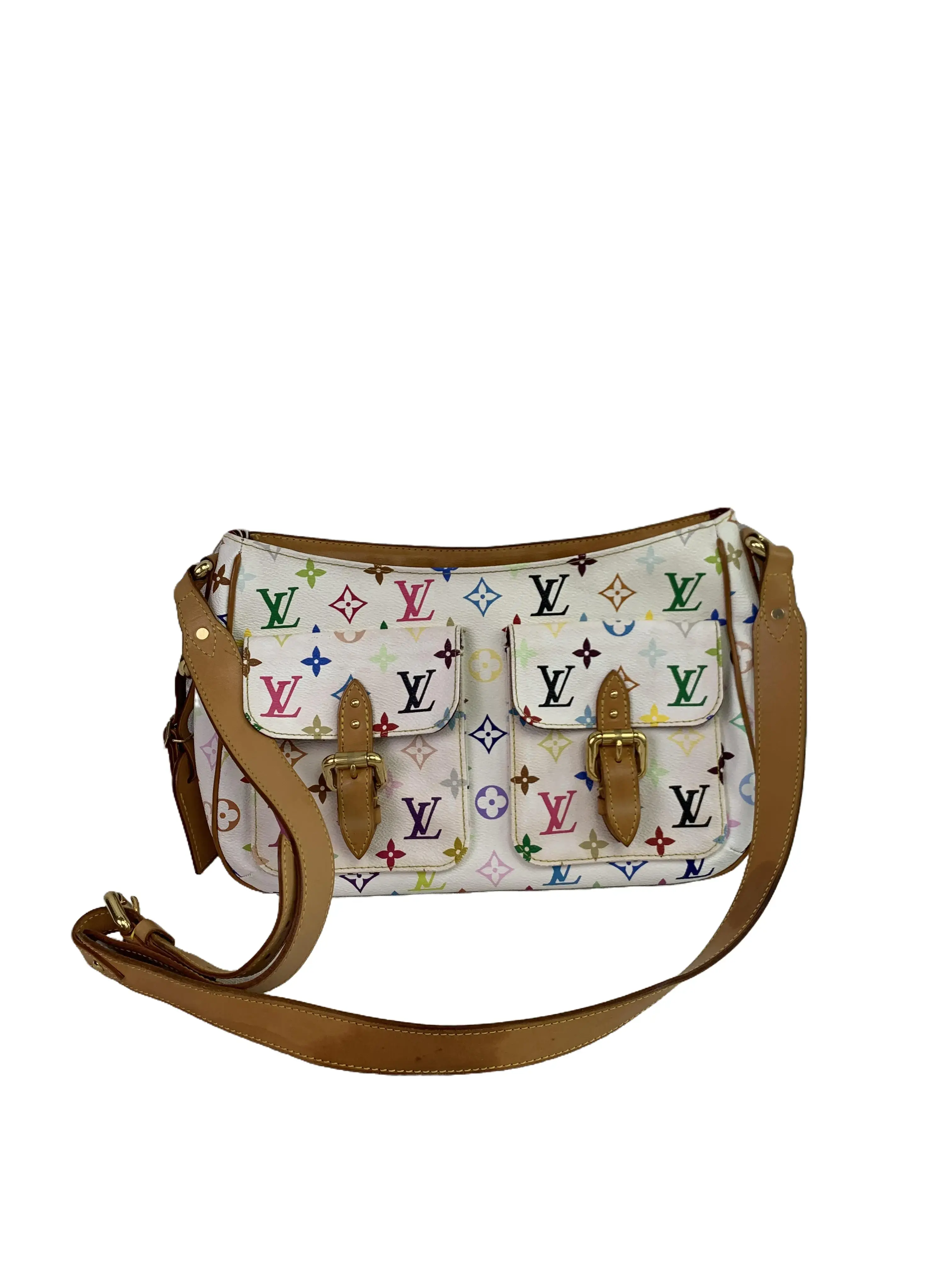Pre-owned Louis Vuitton White Multicolore Monogram Shoulder Crossbody Bag/WJ08404503/4503