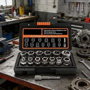 Bolt Extractor Kit 13 Pcs Stripped Bolt Extractor Set Impact Bolt Nut Easy Out Remove Rusted Frozen for Drill Use