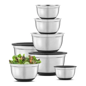 Stainless Steel Mixing Bowls with Lids Set