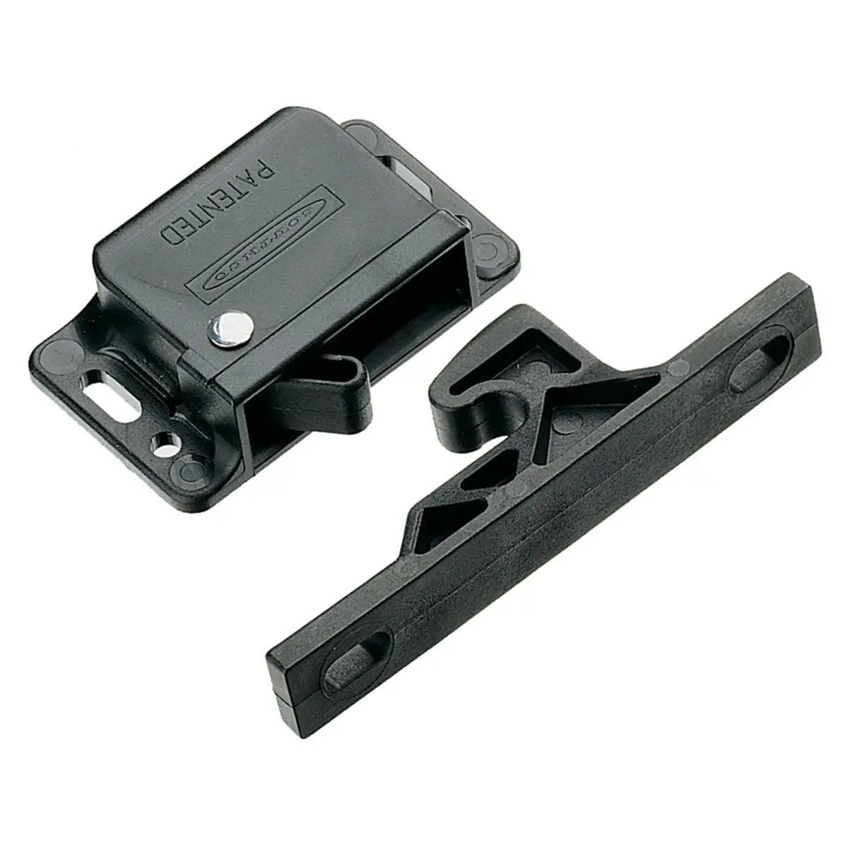 Southco Black PC/ABS Grabber Catch Latch - Side Mount, Spring-Loaded Over-Center Latching, Pull-Up Force 44N (10 lbf) for Sailing Water Sports