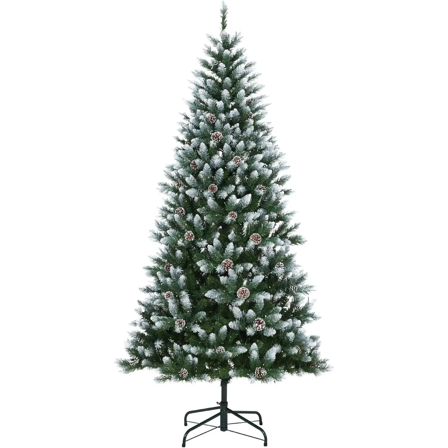 GARVEE 9FT Christmas Tree with 1042 Realistic Branch Tips, Pre-Lit with 550 LED Lights, Easy Assembly Metal Stand for Home, Office, and Party Decorations