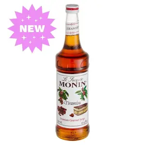 Monin Premium Tiramisu Flavoring Syrup 750 mL - Sweet Flavor Beverage caramel coffee