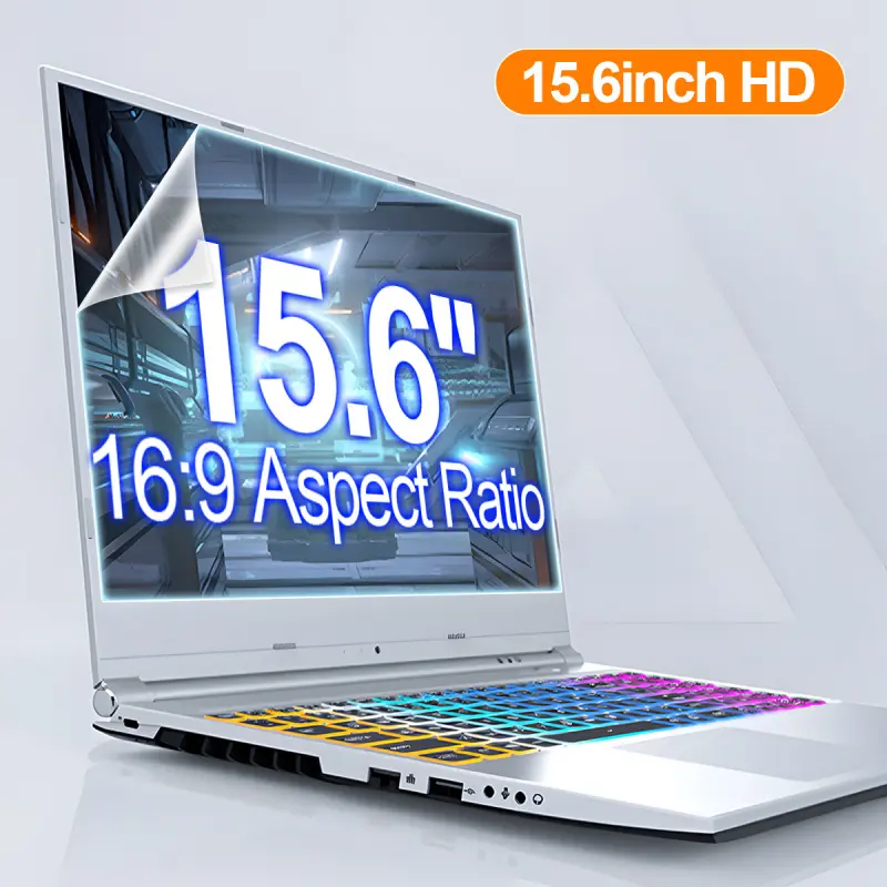 2pcs 15.6 Inch Laptop Screen Protector Matte Anti Glare 16:9 Wide 5H Scratch Proof PET Film Anti Eye Strain Glossy to Matte Easy Install HD Clear Touch Sensitive High Quality