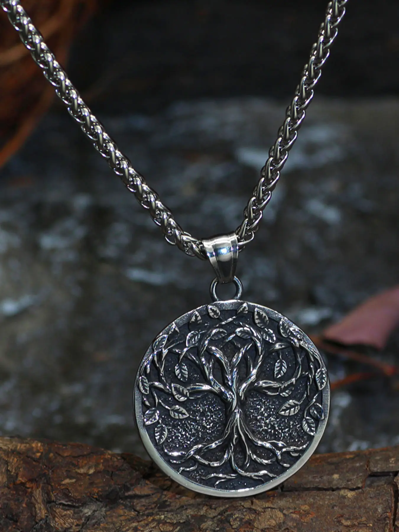 1 Piece Vintage Tree of Life Pendant Necklace for Men & Women, Punk Casual All-match Jewelry for Teens Gift, Classic Fashion Accessories for Daily Wear, Fashion Cool Accessories, Charm Necklace, Casual Style Necklaces, Chain Necklace