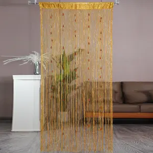 Gourd Design Door Curtain, 1 Count Door Curtain, Home Decoration Curtain for Living Room Bedroom Restaurant Bathroom, Room Divider Curtain
