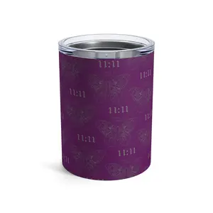 Purple Tumbler 10oz,  Angel Number 1111 Change is Coming, Numerology Gift, Positive Energy Cup, Manifestation Gift, Law of Attraction Gift