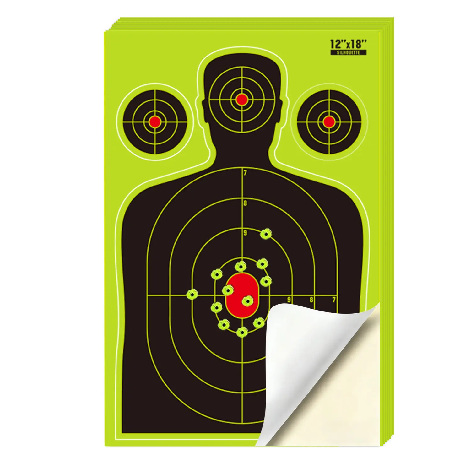 12 x18 inch, 20 Pack Silhouette Splatter Targets, Adhesive Shooting Targets, Shooting Target for Shooting Range for Outdoor Indoor Practice