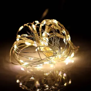 Perfect Holiday Fairy Microdot String Lights Ambient Decorative Lighting Battery Operated 30 LED Warm White 10FT