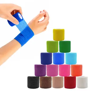 2-Inch x 5-Yard Self-Adhesive Elastic Bandage (6-Roll / 15-Roll Pack) — Made from self-adhering, flexible, and breathable non-woven material; suitable for sports protection, ankle sprains, wrist wrapping, pet care, tattoo aftercare, and swelling relief.