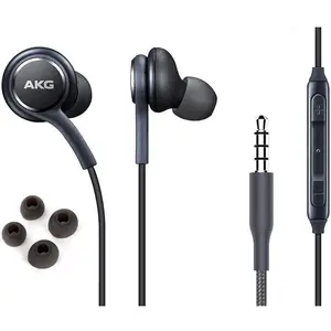 OEM Earbuds Stereo Headphones for  Galaxy S10 S10e Plus Cable - Designed by AKG - with Microphone and Volume Buttons (Grey)