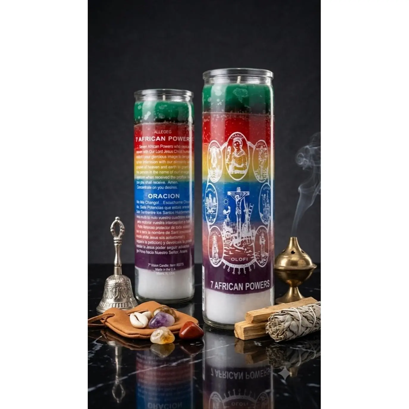 7 African Power Candle - $8.99 - Perfect for Rituals and Ceremonies - Ideal for Spiritual Practices - Enhance Your Spiritual Journey
