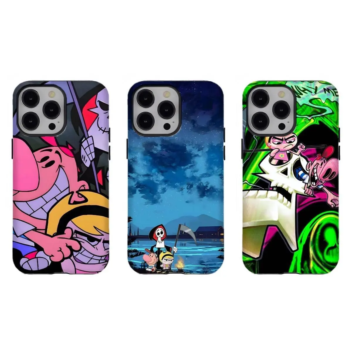 90s Cartoon The Grim Adventures of Billy & Mandy Phone Case Compatible for iPhone17 ProMax /16/15/14/13/12/11 Plus for Samsung phones, suitable for both men and women,