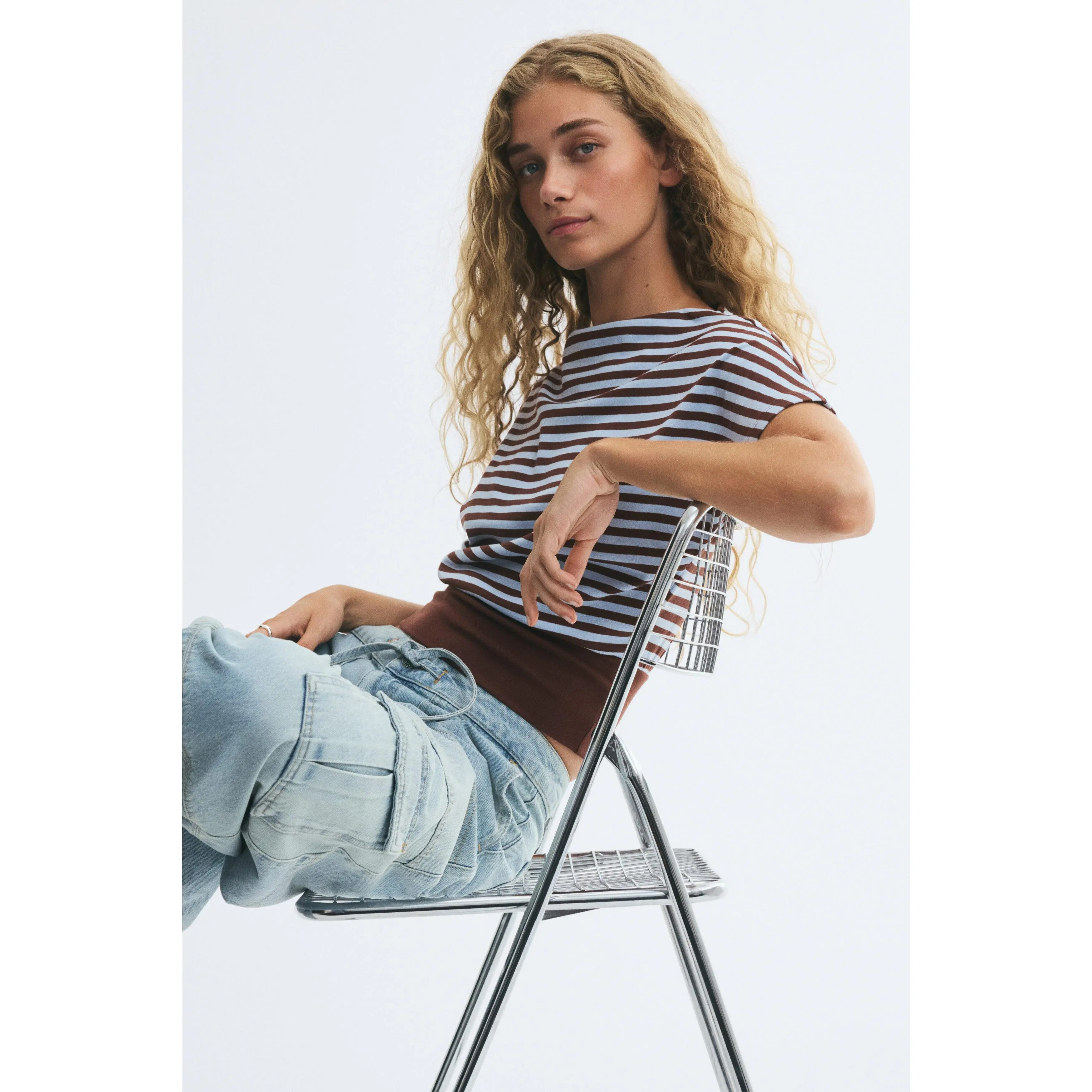 H&M Boat-neck cotton top