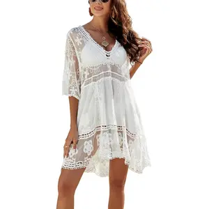 Swimsuit Coverups for Women Lace Beach Cover Up Bathing Suit Swim Dress Pool Party